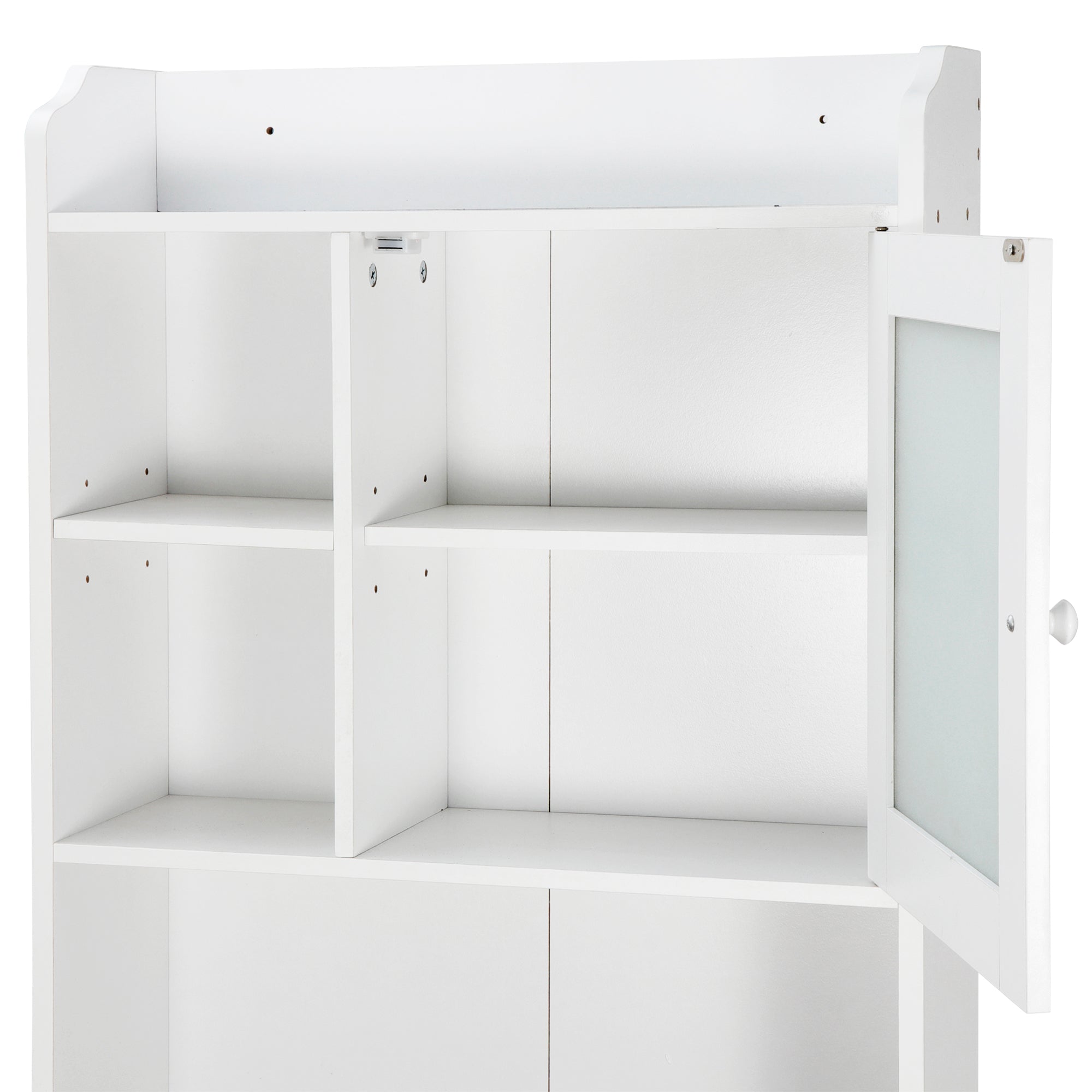 ZENSTYLE Wood Storage Cabinet Modern Over The Toilet Space Saver Home Bathroom White