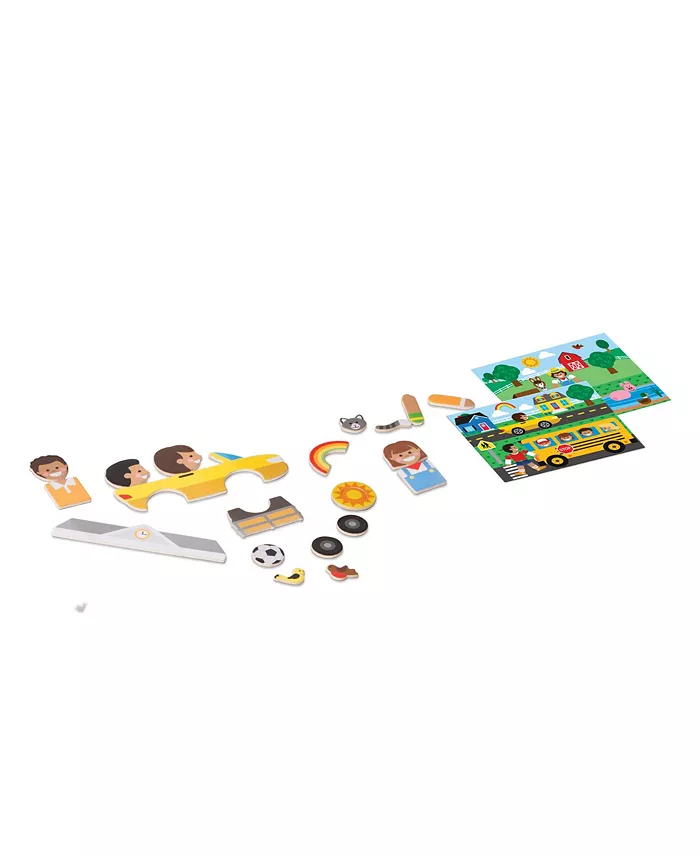 Melissa and Doug Melissa and Doug Wooden Magnetic Matching Picture Game With 119 Magnets and Scene Cards