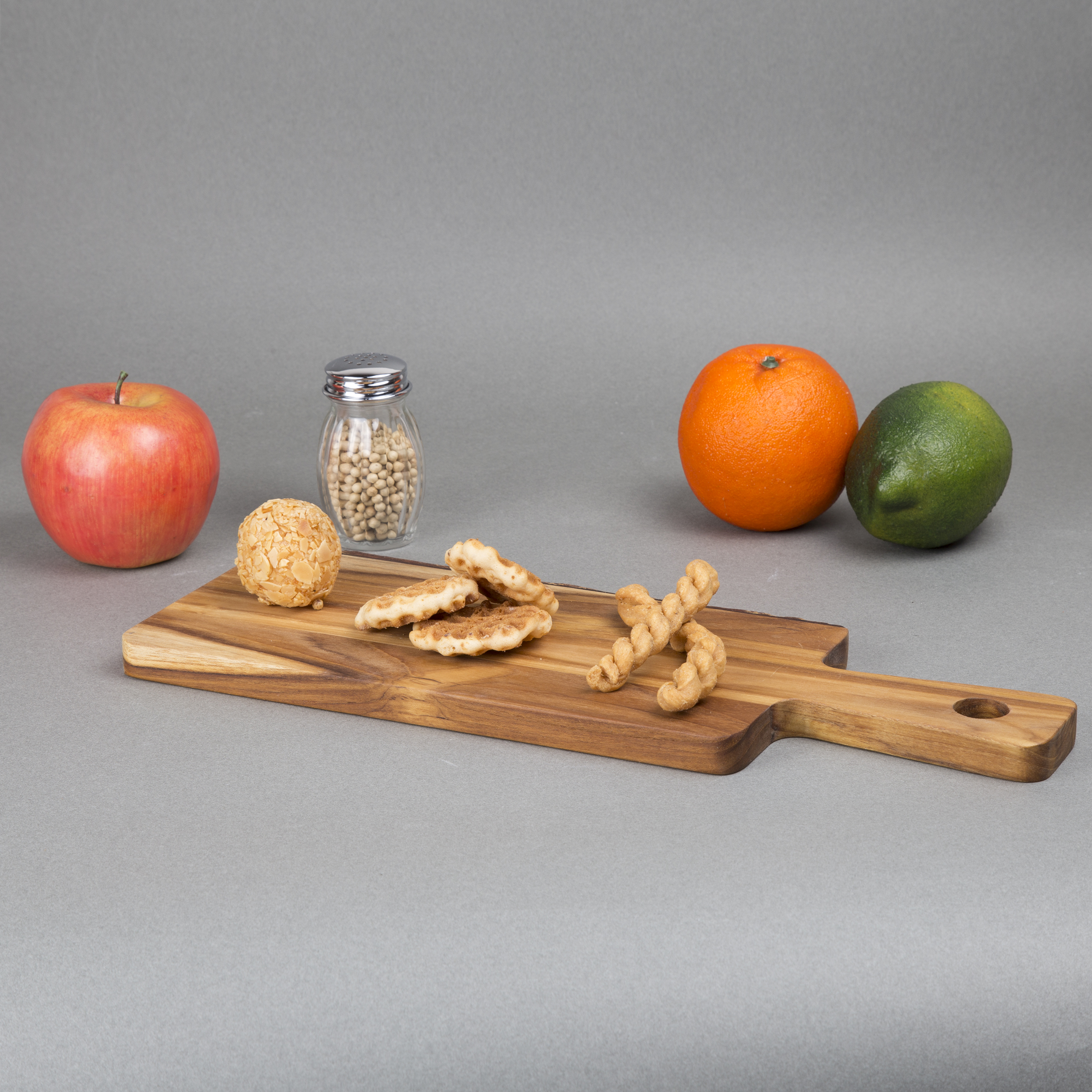 Creative Home Mahogany Wood Serving Board Cheese Paddle with One Side Natural Edge