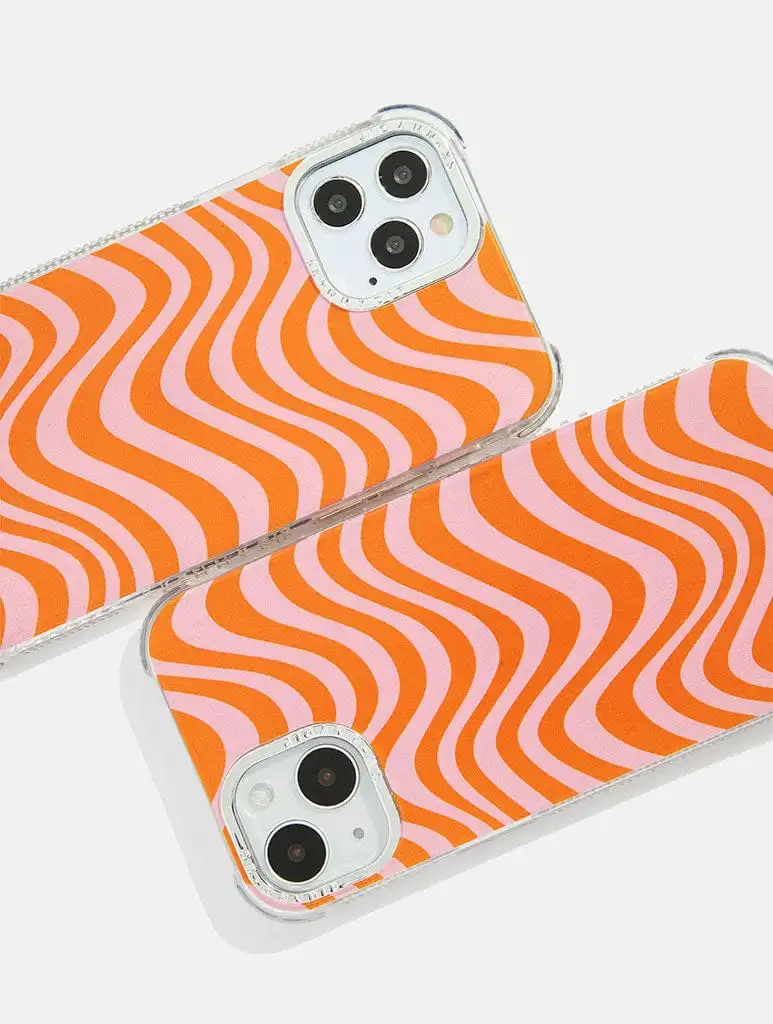 Pink And Orange Swirl Shock iPhone Case