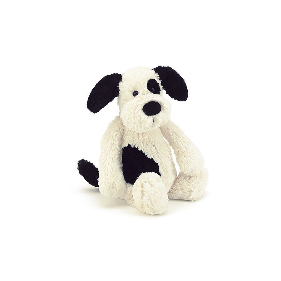 Bashful Black + Cream Puppy - Small 7 Inch by Jellycat