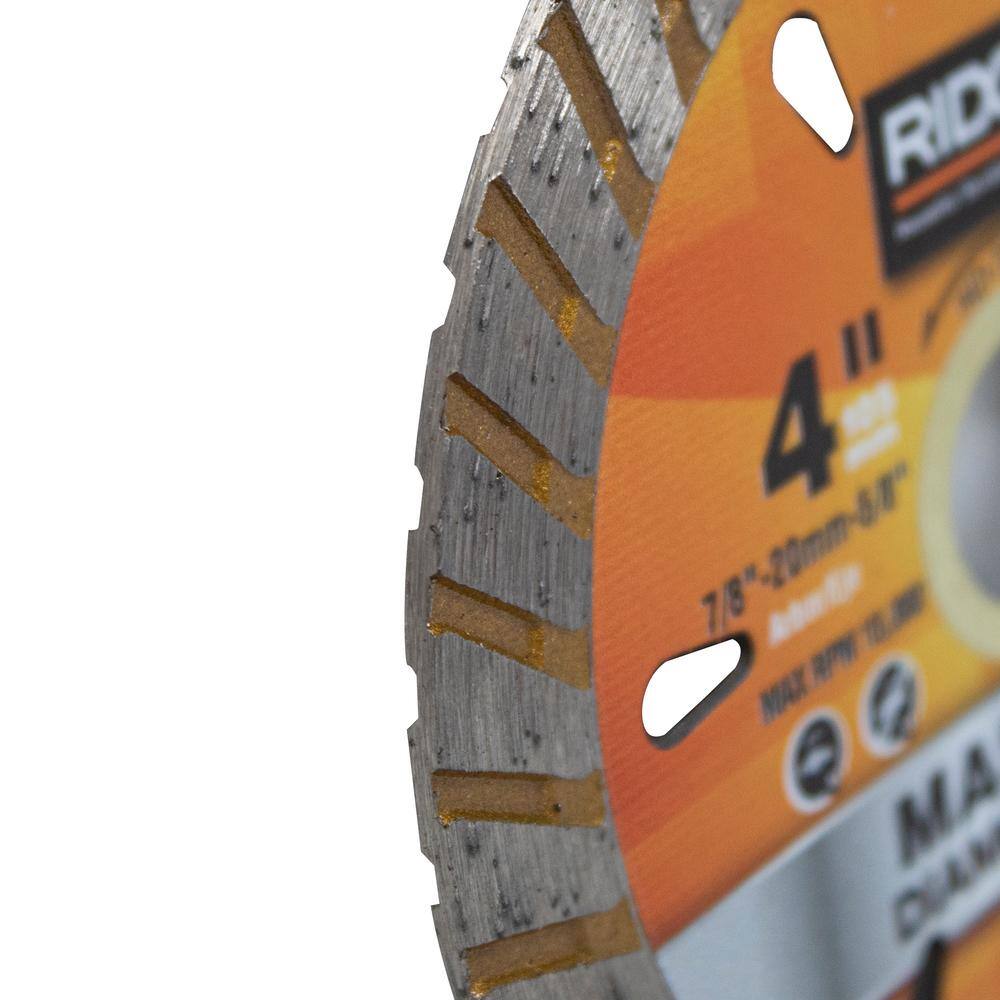 RIDGID 4 in. Turbo Diamond Blade HD-TB40CP