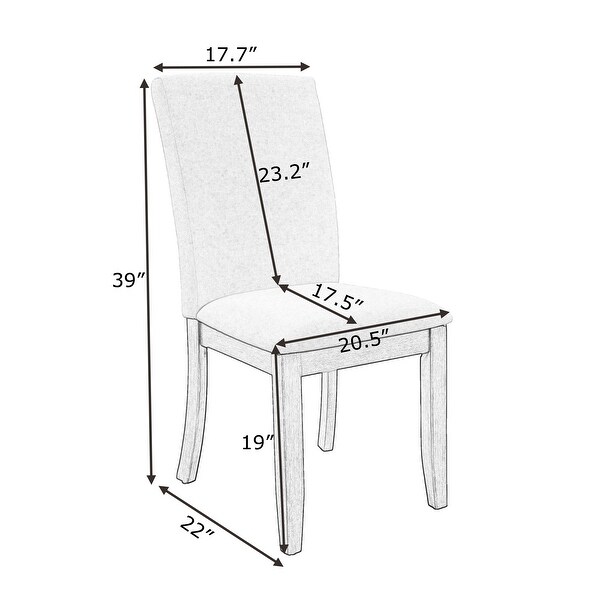 Wood Dining Chair Upholstered Dining Chairs，Set of 4