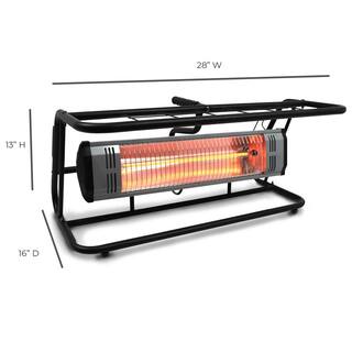 Heat Storm Tradesman 1500-Watt Outdoor Electric Infrared Quartz Portable Space Heater with Roll Cage and WallCeiling Mount HS-1500-TRC