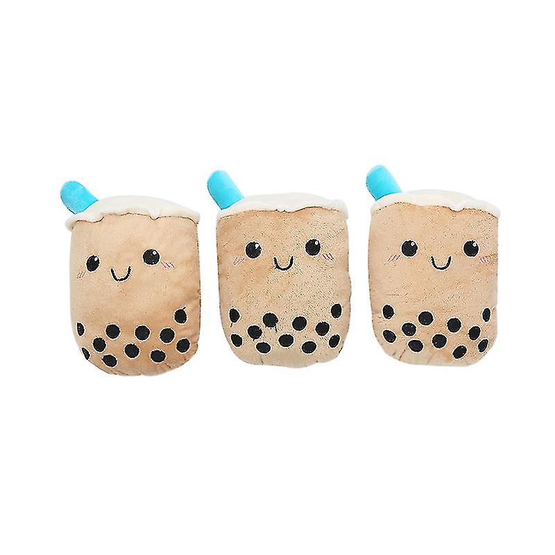 Cute Milk Tea Shaped Plush Pets Dog Squeaky Toys Funny Bite-resistant Molar Puppy Chew Toy Small Large Dogs Supplies