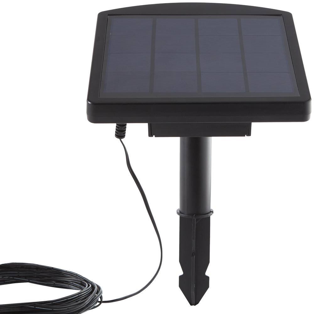 Hampton Bay Solar 50 Lumens Black Integrated LED Spotlight with Remote Panel (3-Pack) WeatherWaterRust Resistant 91950