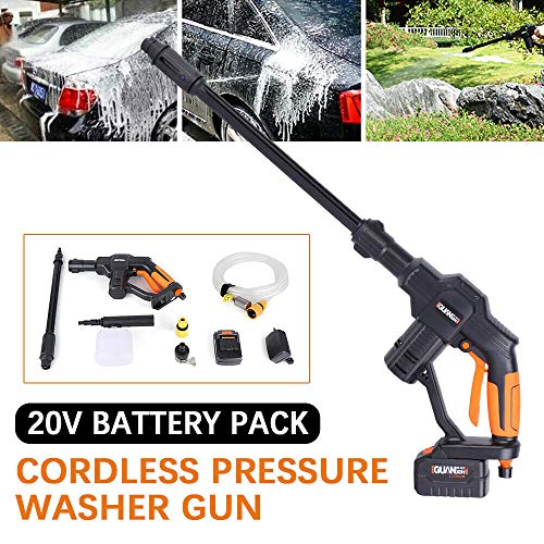 Oukaning 20V High Pressure Car Cleaner Handheld Cleaning Car Wash Gun Max Pressure 130PSI