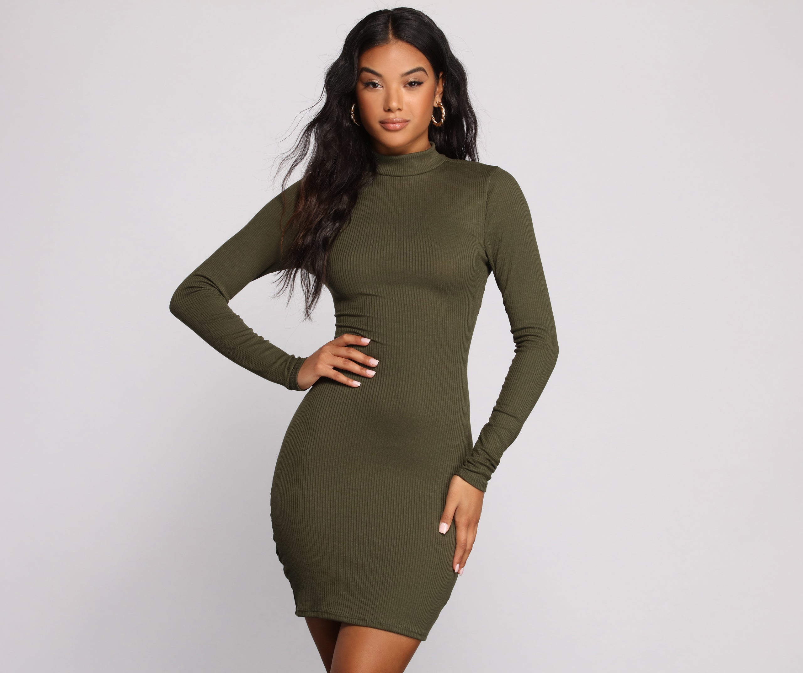 Own Knit Ruched Mini Dress