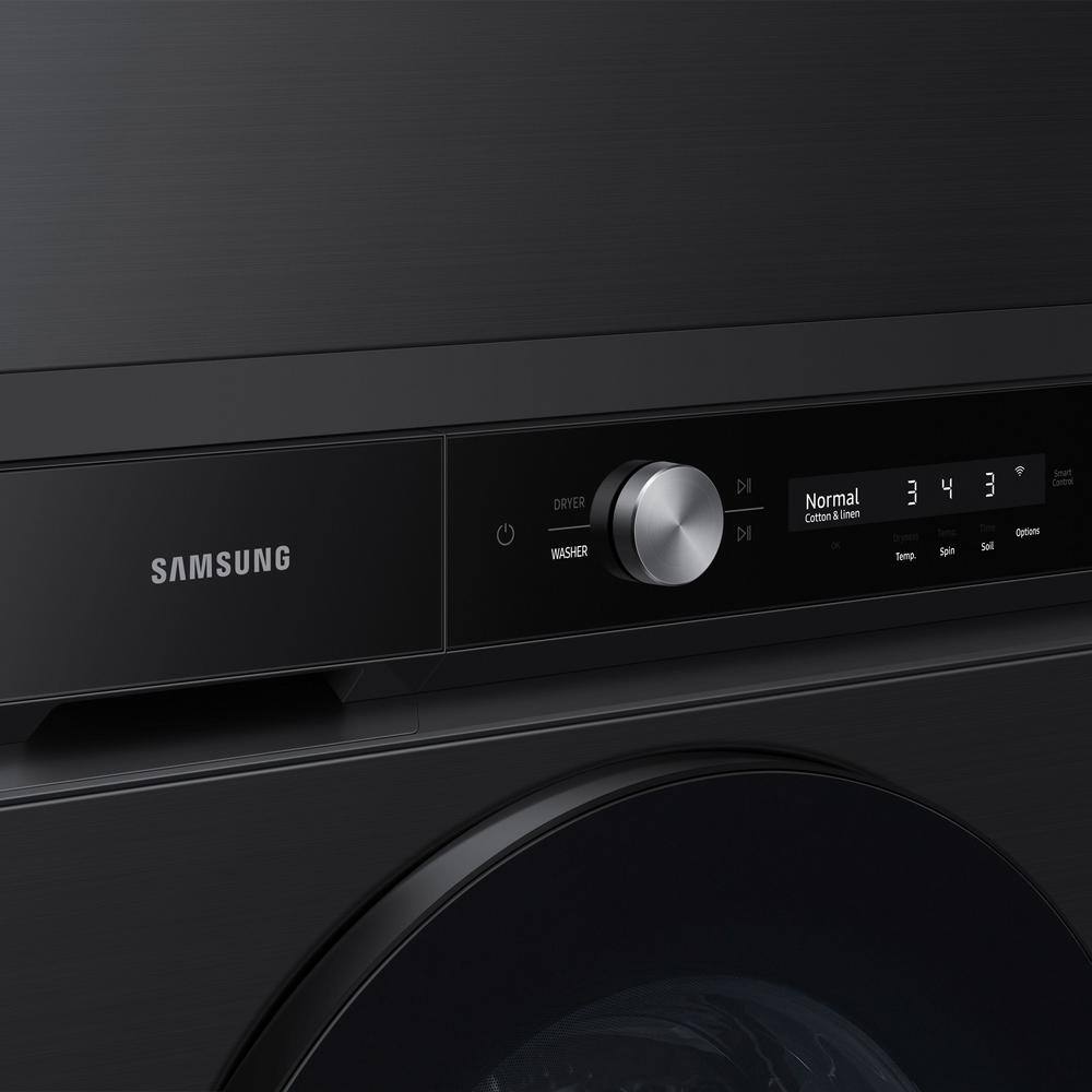  Bespoke 5.3 cu. ft. Ultra-Capacity Smart Front Load Washer in Brushed Black with Super Speed Wash and AI Smart Dial WF53BB8700AV