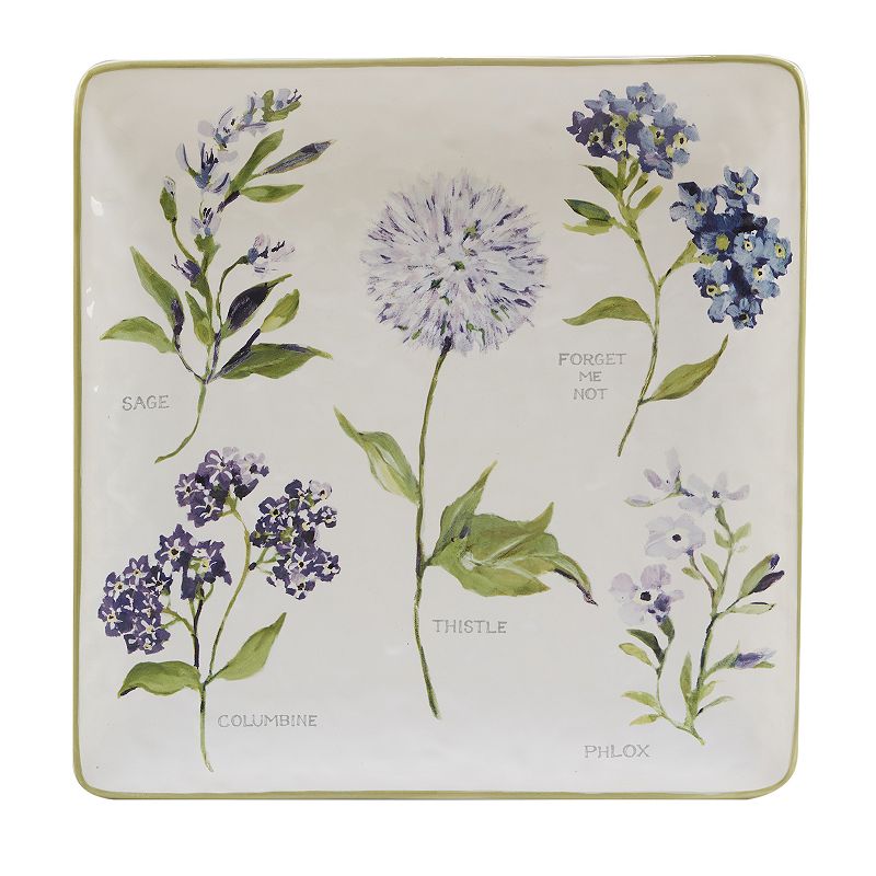 Certified International Fresh Herbs Square Platter