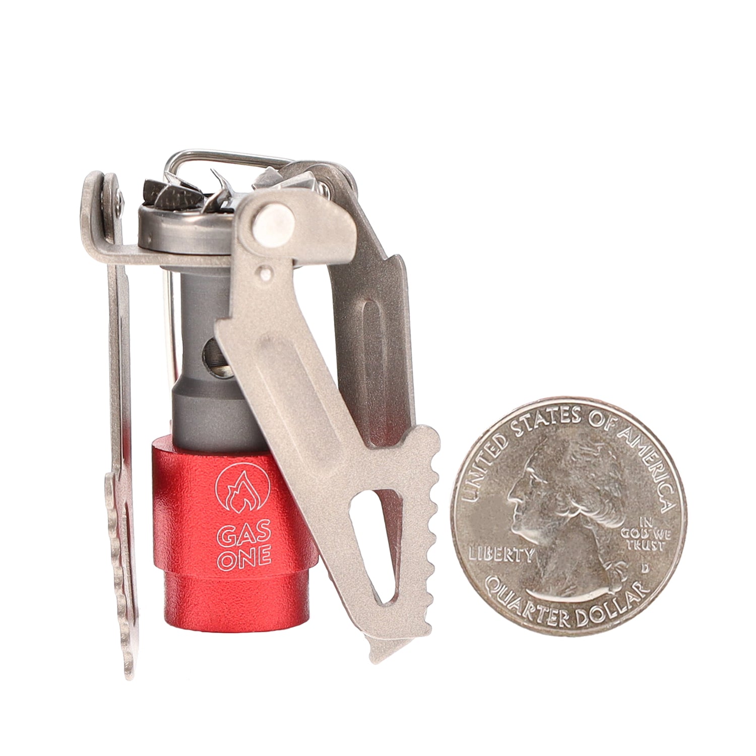 Gas One Camp Stove Backpacking Stove, Titanium Alloy Ultra-Light, 0.05lb Lightest Portable Stove, Pocket Rocket Stove for Backpacking, Hiking, Survival