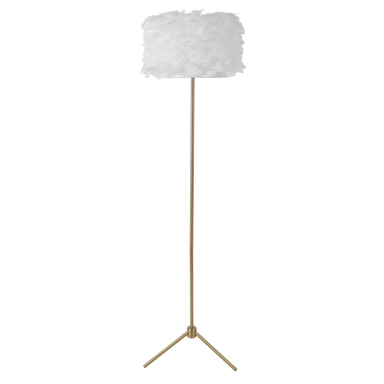 59 Fiona Feather Shaded Tri Leg Floor Lamp