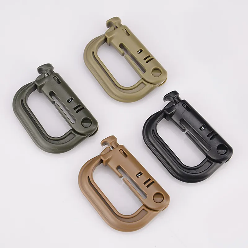 D Ring Lock Plastic Clip Snap Buckle Outdoor Camping Hiking Tactical