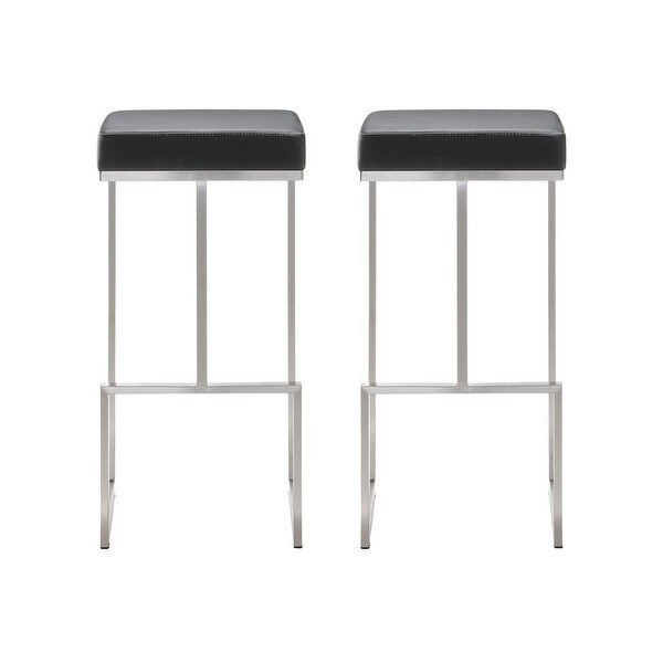 Ferrara Stainless Steel Barstool (Set of 2)