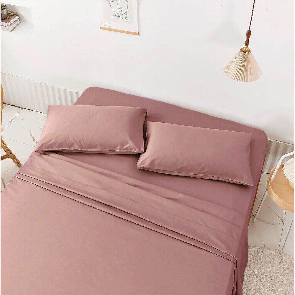 Rose Pink Luxury Extra Soft Deep Pocket Fresh Breathable Sheet Set