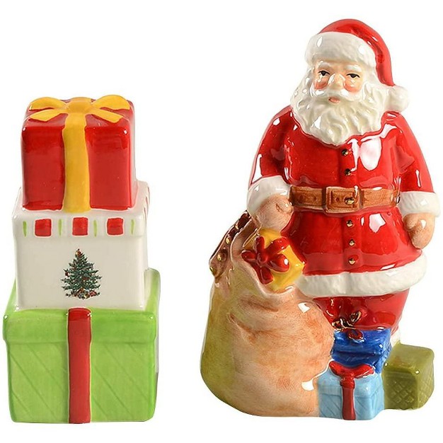 Spode Christmas Tree Santa Salt And Pepper Gift Boxed Santa 4 5 Inches H Giftboxes 3 5 Inches