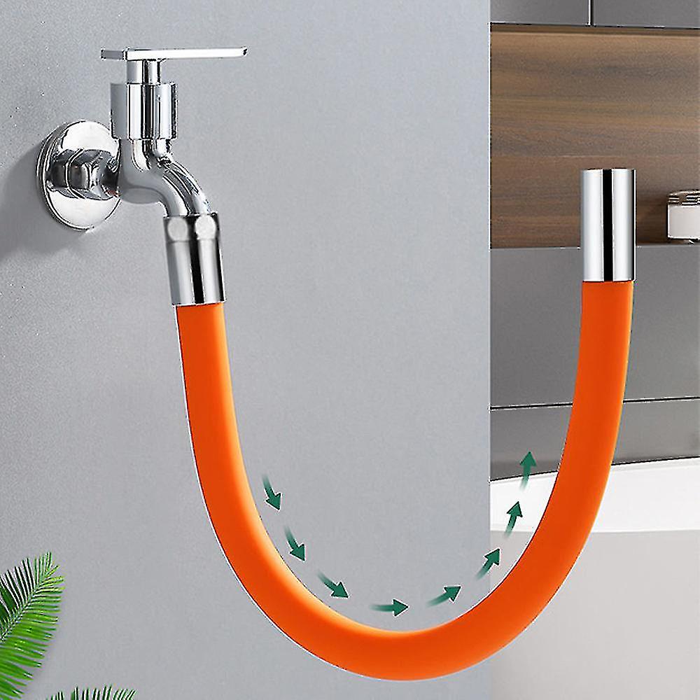 Kitchen Universal Faucet Foaming Extender 360 Rotation Pipe Tap Extension Long Hose Flexible