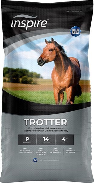 Blue Seal Inspire Trotter Horse Food， 50-lb bag