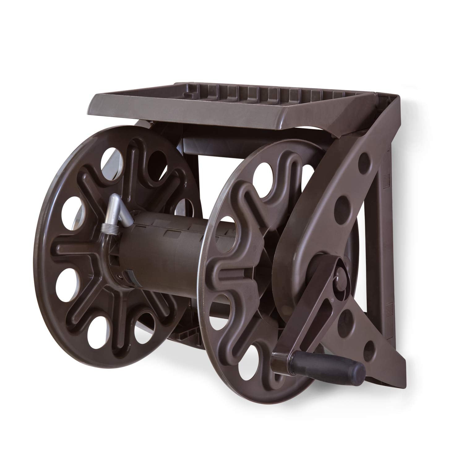 Liberty Basics Wall Mounted Hose Reel with Shelf