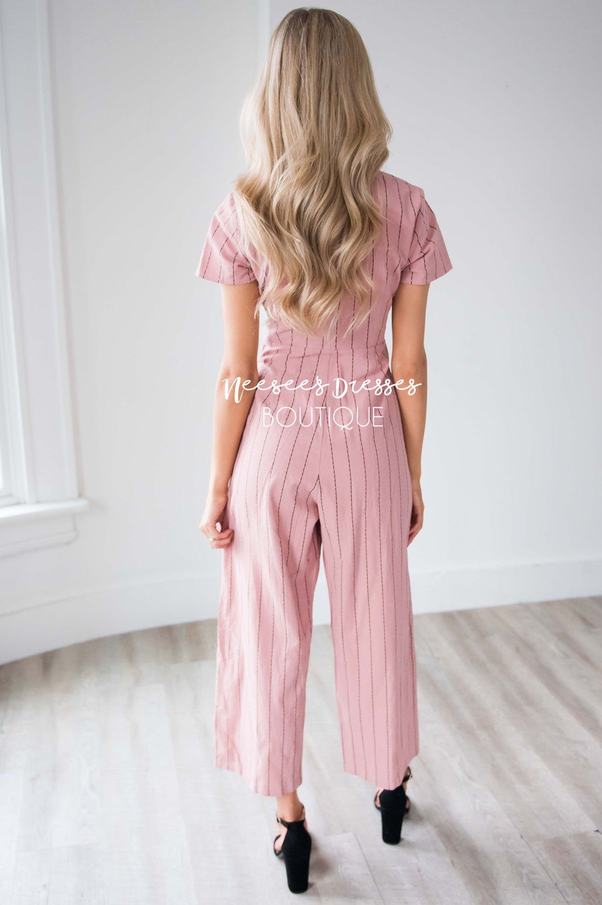 The Sascha Striped Tie Front Jumpsuit