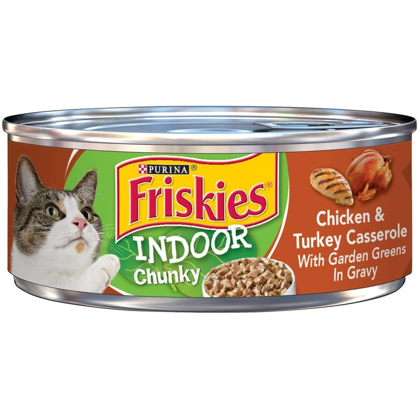 Friskies Selects Indoor Chunky Chicken and Turkey Casserole Canned Cat