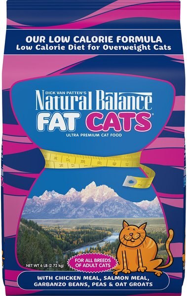 Natural Balance Fat Cats with Chicken Meal， Salmon Meal， Garbanzo Beans， Peas and Oatmeal Dry Cat Food