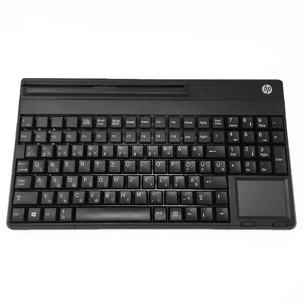 HP POS Keyboard with Magnetic Stripe Reader and integrated touchpad - HUNGARIAN KB