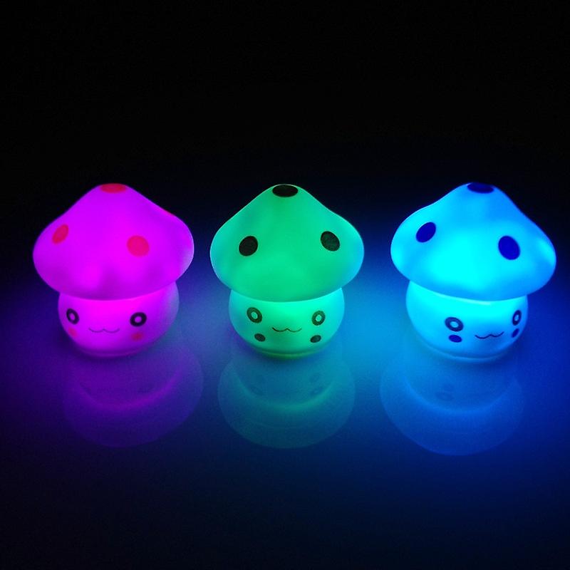 Mini Led Toy Mushroom Lamp Night Light Color Changing Led Night Lights Baby Kids Room Desk