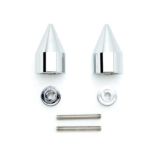 Silver Spike Bar Ends Hand Grip Handlebar End Caps Compatible with Honda CBR 900RR 1993-1999