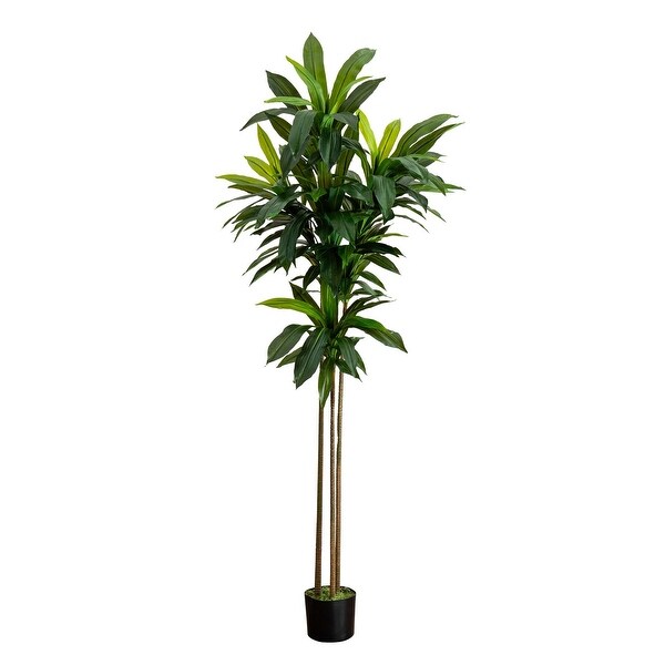 7' Artificial Dracaena Tree with Real Touch Leaves