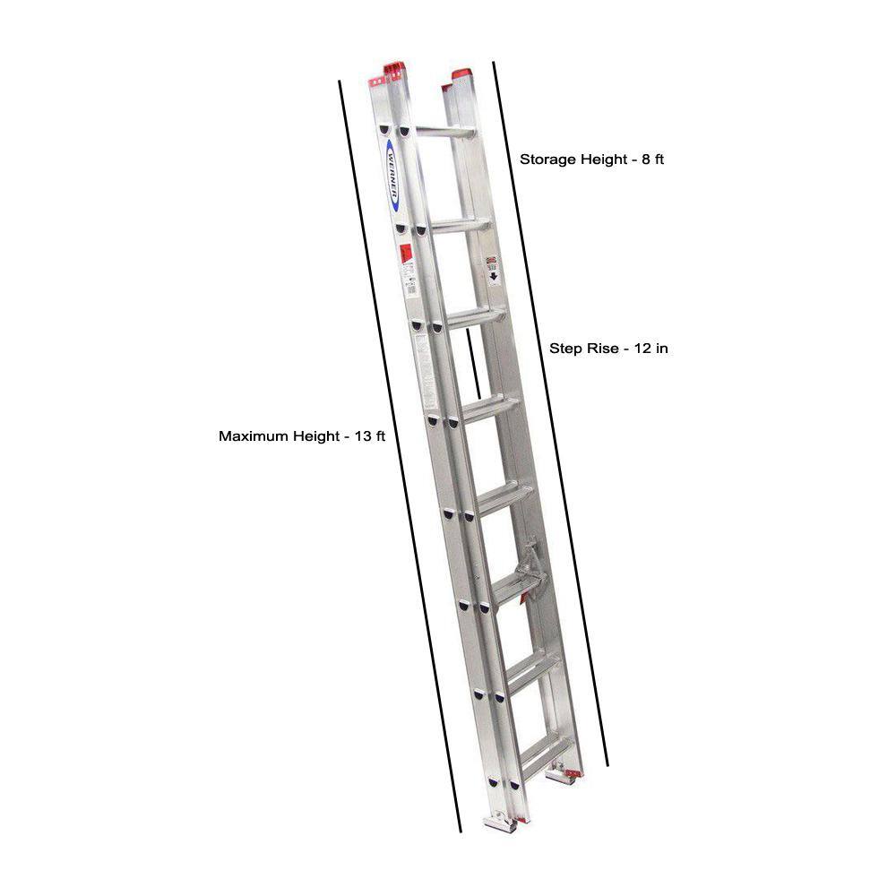 Werner 16 ft. Aluminum Extension Ladder with 200 lb. Load Capacity Type III Duty Rating D1116-2