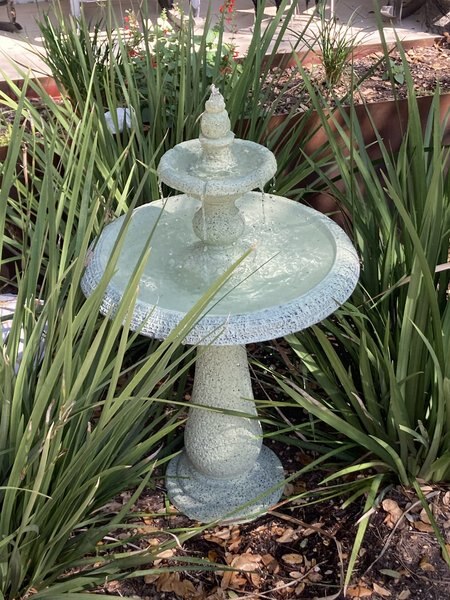 Exaco Tiered Bird Bath， Mint/Pastel Green