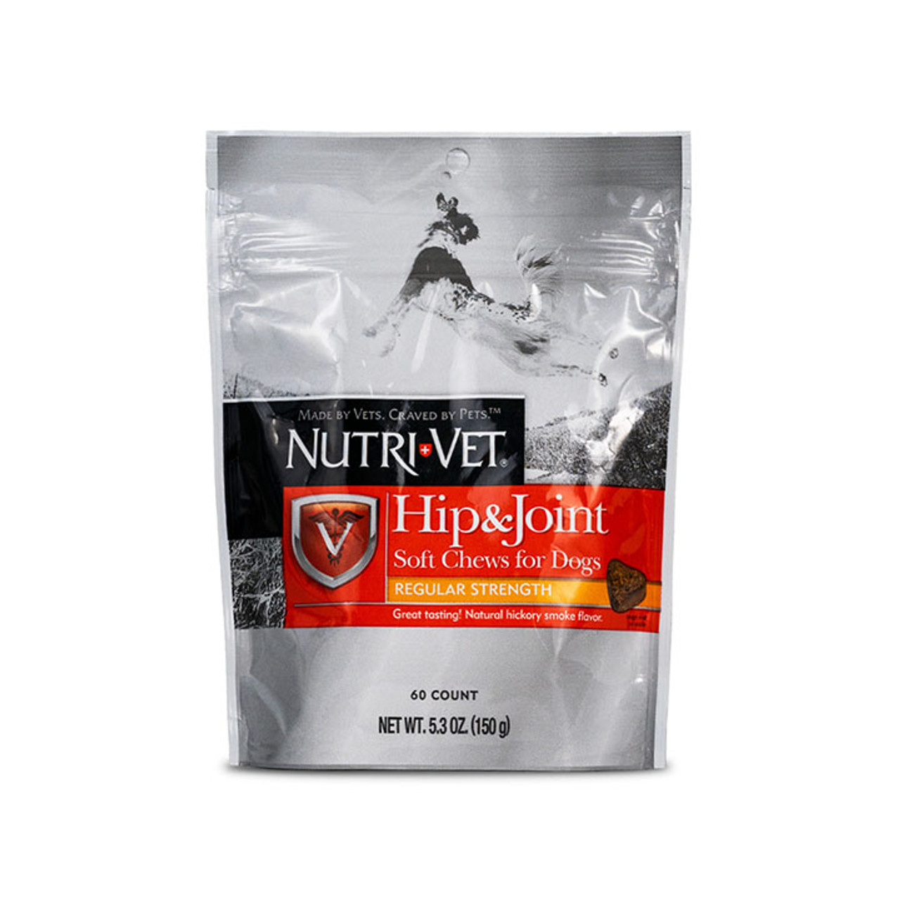 Nutri-Vet Hip and Joint Regular Strength Soft Chews For Dogs， 5.3 oz. Bag