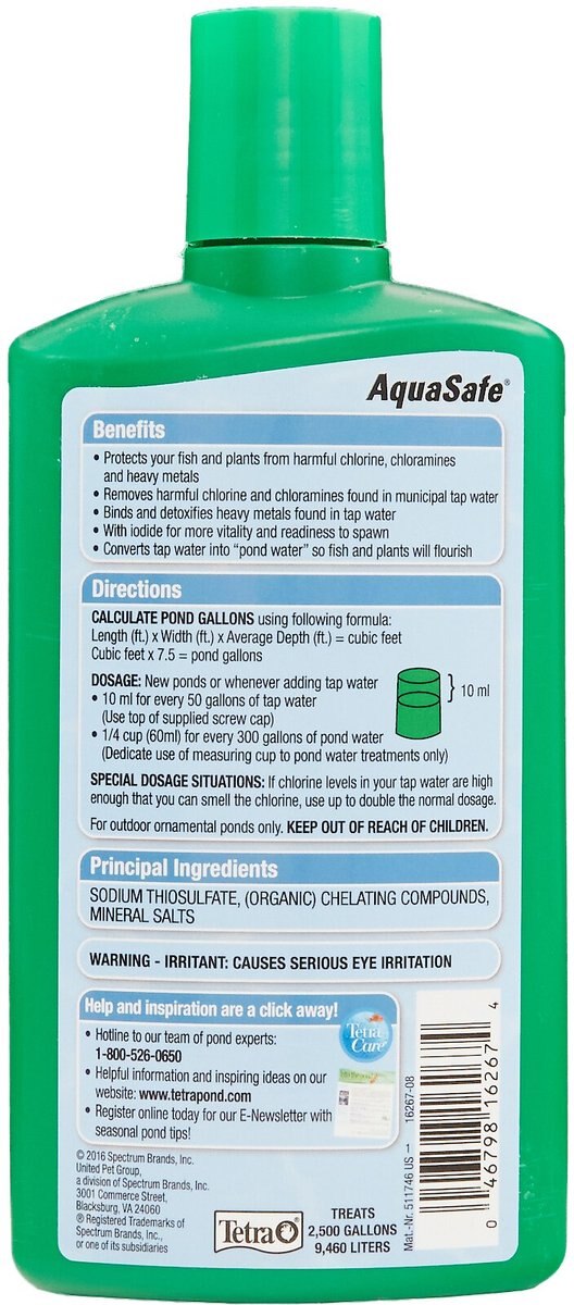 Tetra Pond AquaSafe Tap Water Conditioner