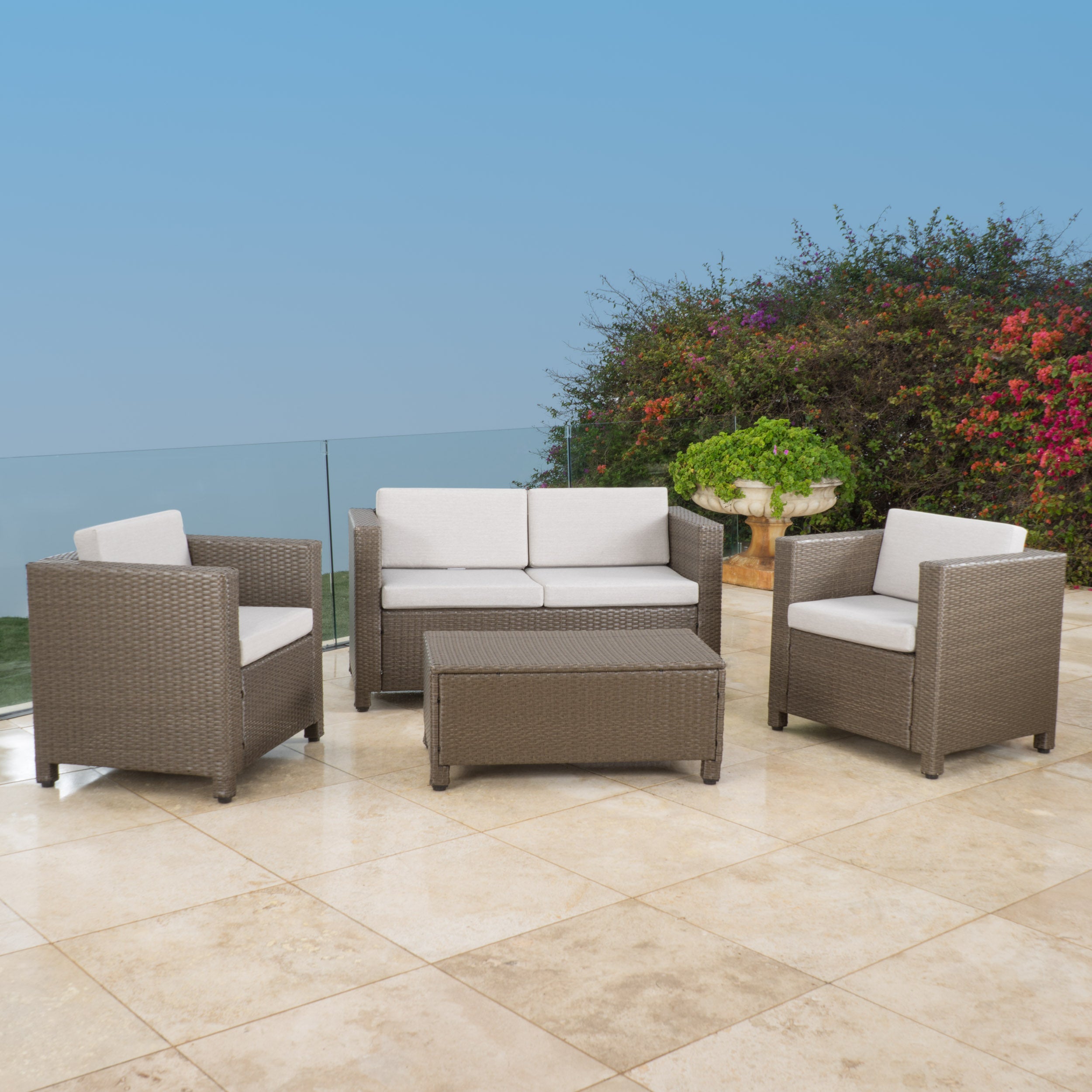 Venice 4pc Outdoor Wicker Sofa Set