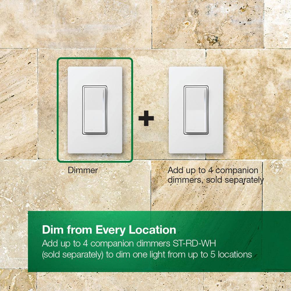 Lutron Sunnata Pro LED+ Touch Dimmer Switch for 500W ELVMLV 250W LED Single PoleMulti Location Pumice (ST-PRO-N-PM) ST-PRO-N-PM