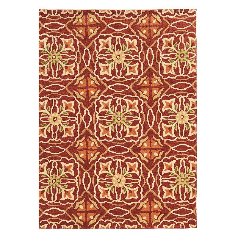 Linon Trio Geometric Floral I Rug