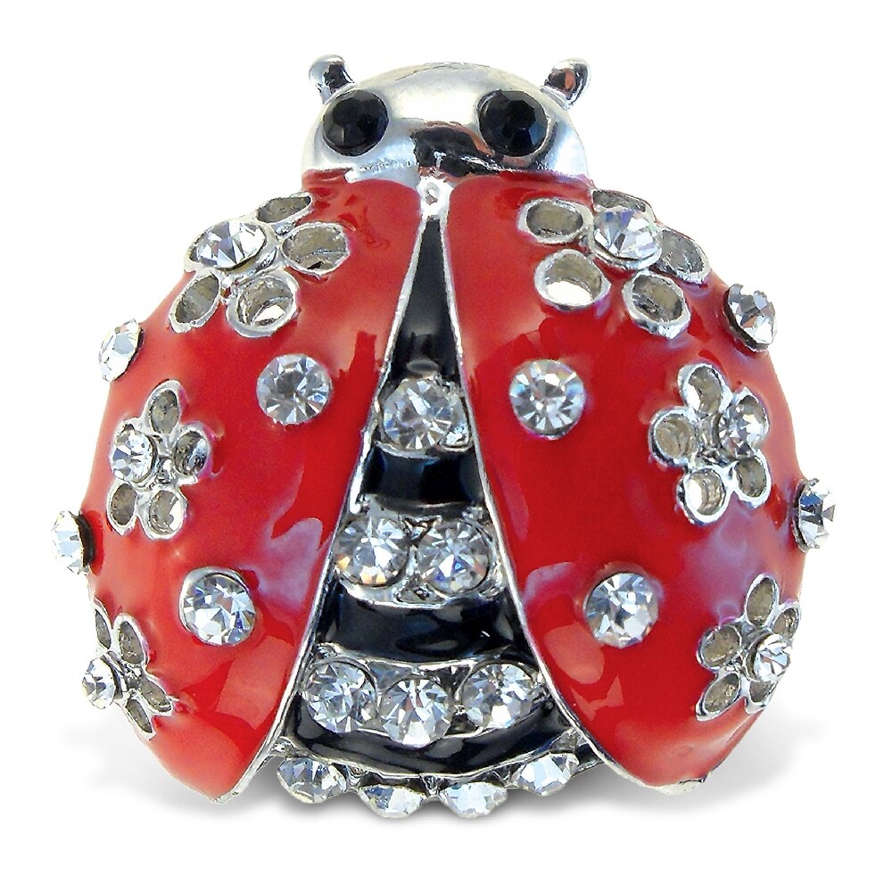 CoTa Global Ladybug Sparkling Refrigerator Magnet with Crystals   1.25 inch