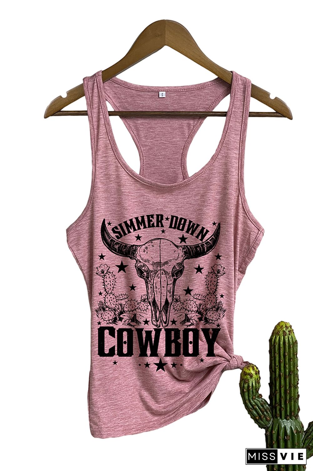 Simmer Down Cowboy Sleeveless Tank Top Wholesale