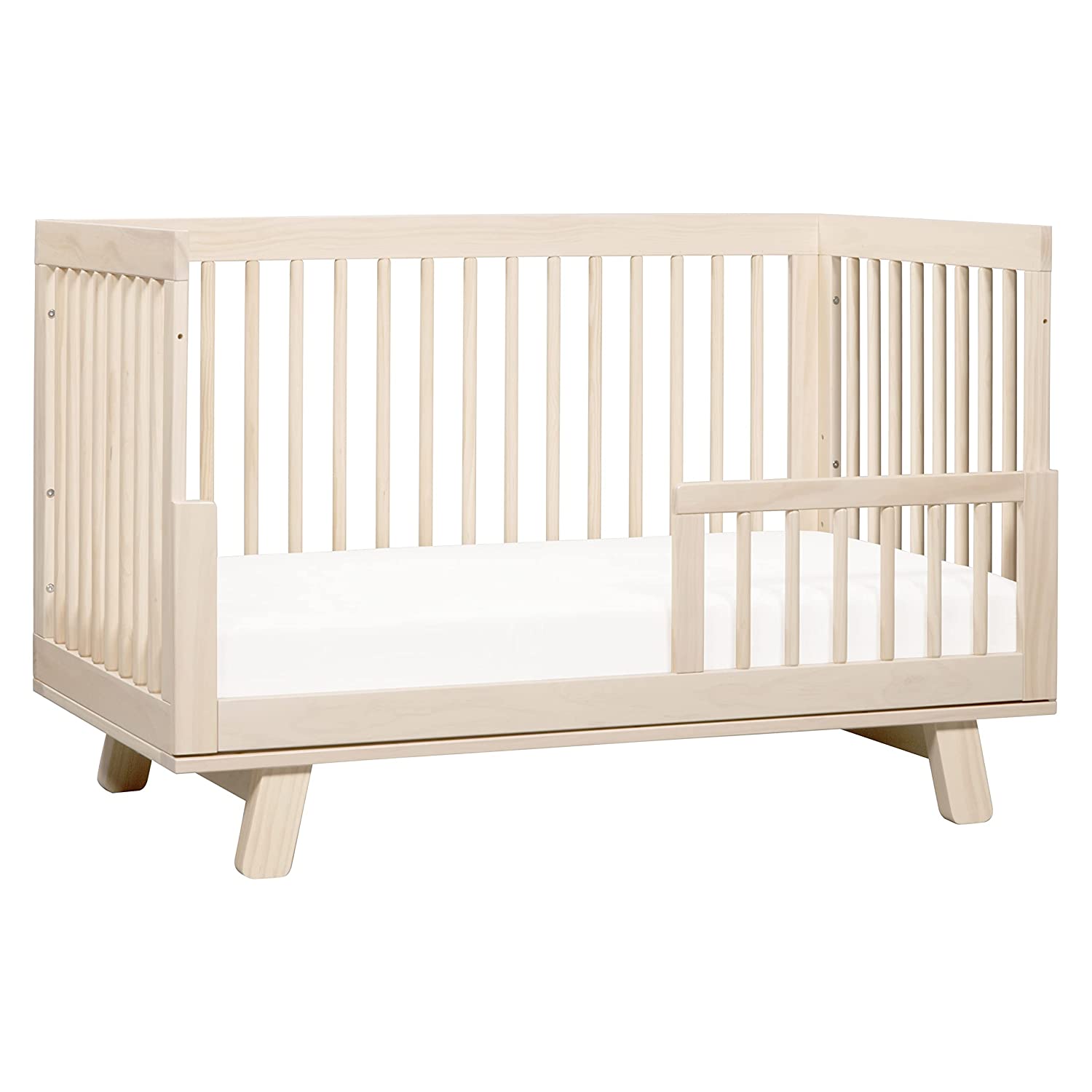 durable Babyletto Hudson 3-in-1 Convertible Crib with Toddler Bed Conversion Kit in Washed Natural  Greenguard Gold Certified