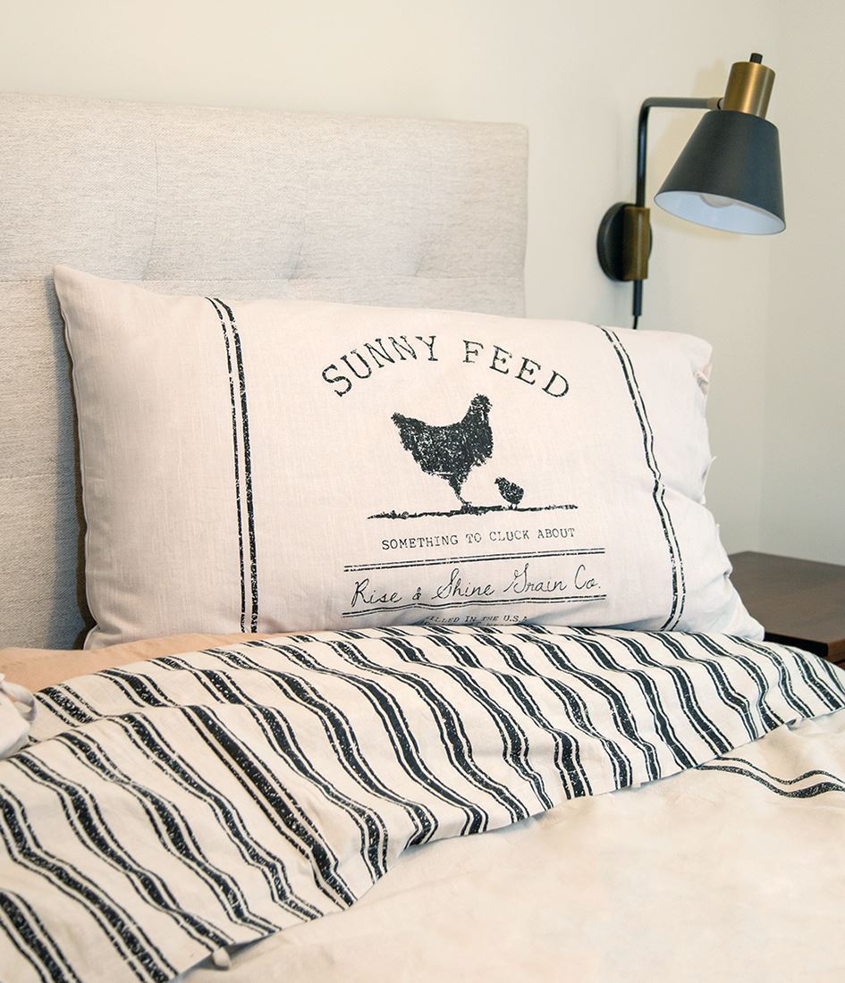 Sunny Feed Farmhouse Stripe King Pillow Sham