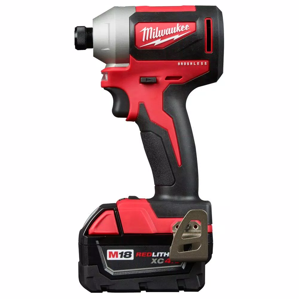 Milwaukee M18 18-Volt Lithium-Ion Brushless Cordless Compact Hammer Drill/Impact Combo Kit (2-Tool) with (2) 4.0Ah Batteries， Bag and#8211; XDC Depot