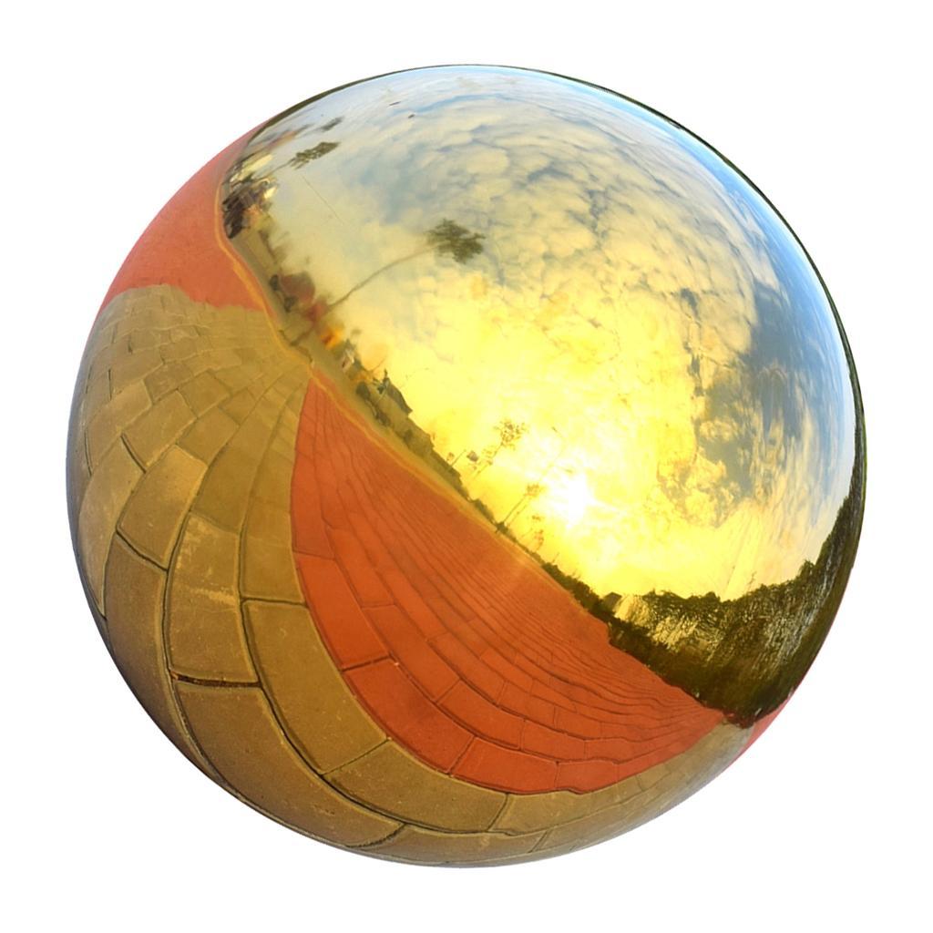 STAINLESS STEEL GAZING BALLS SEAMLESS MIRROR SPHERE GARDEN ORNAMENTS 180MM