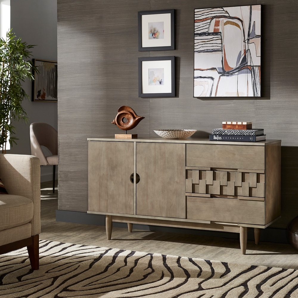 Kieran Mid Century Wood 2 Door and 3 Drawer Server by iNSPIRE Q Modern