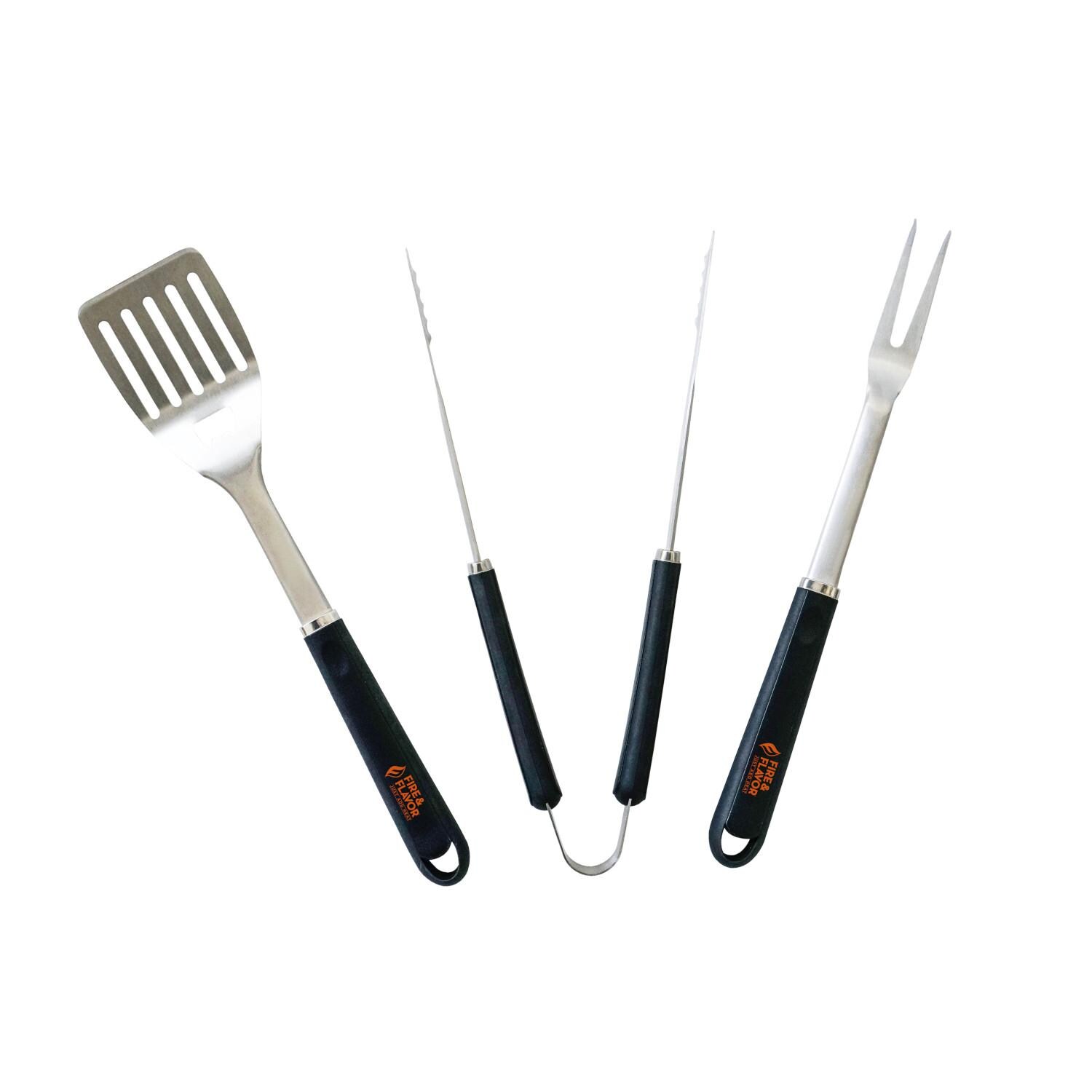 Fire and Flavor 3-Piece Grill Tool Set