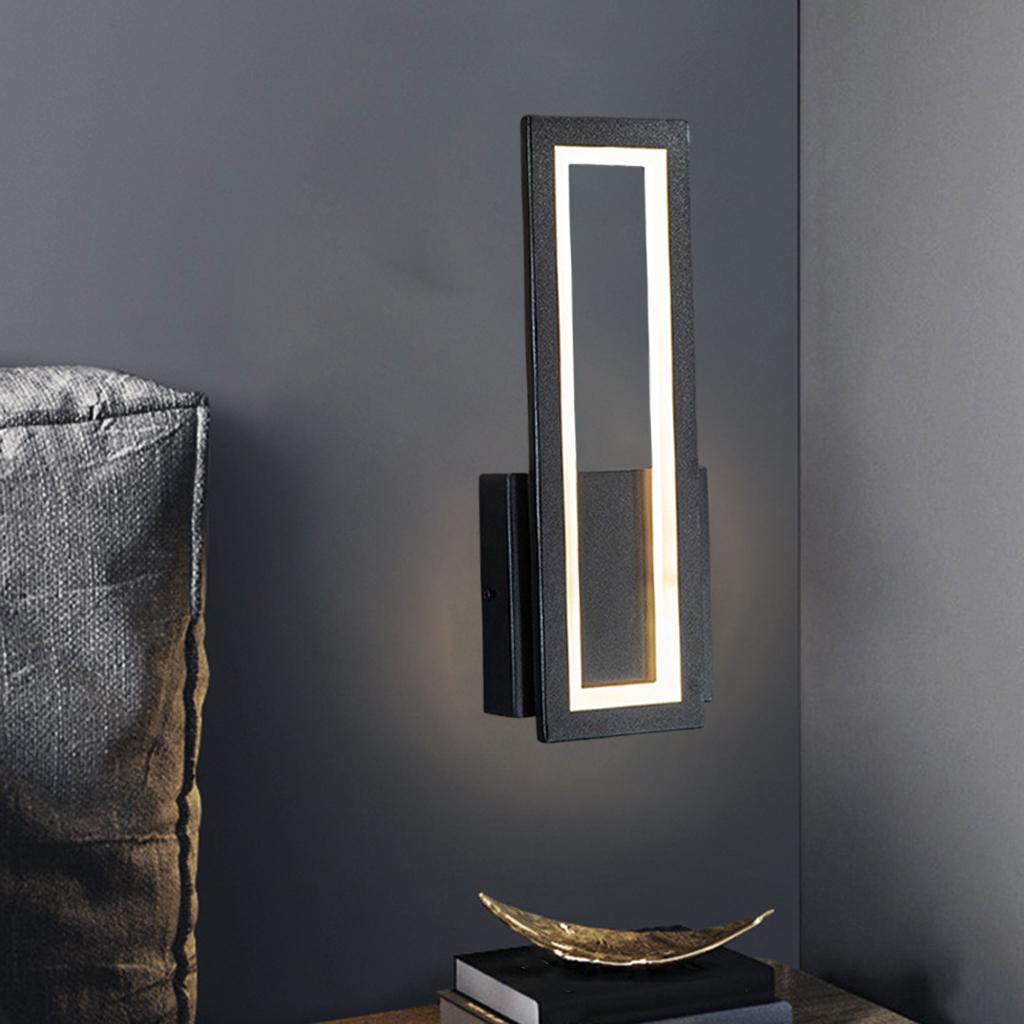 Modern LED Wall Sconce Light Fixture Outdoor Indoor Exterior Mount Wall Lamp for black