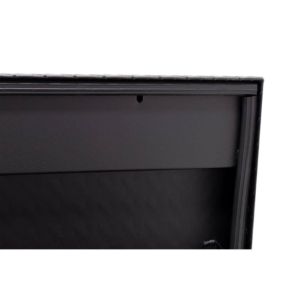 Weather Guard 56 in. Matte Black Aluminum Low Profile Long Lo-Side Truck Tool Box 178-52-03