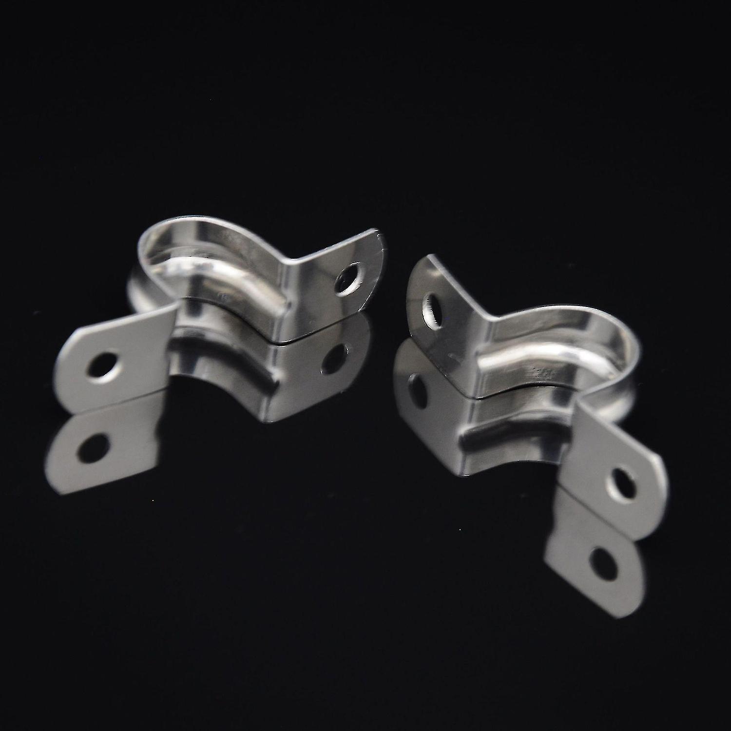 3pcs Pipe Strap Clamp 304 Stainless Steel Pipe Clips U Shaped Pipe Straps Saddle Clip Hose Clamp