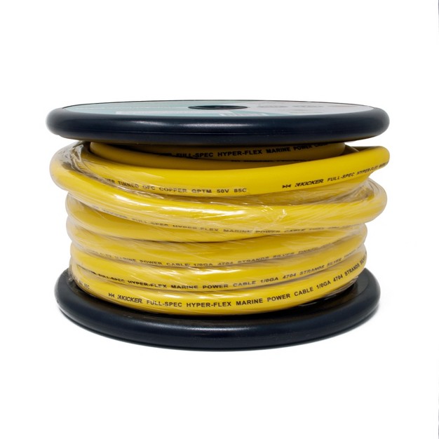 Kicker 47kmwpy050 Marine 1 0awg Power Wire 50ft Yellow