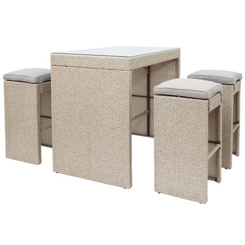 Topmax 5 Piece Rattan Outdoor Patio Furniture Set ...